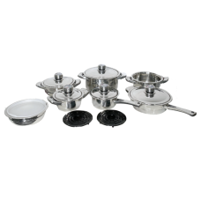 Bachmayer BM-1601: 16 Pieces Stainless Steel Cookware Set