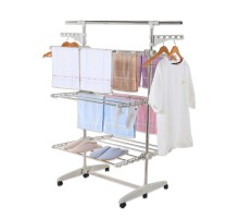 Herzberg 3-Tier Clothes Laundry Drying Rack White
