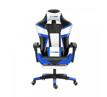 Herzberg HG-8082: Tri-color Gaming and Office Chair with T-shape Accent Blue