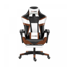 Herzberg HG-8082: Tri-color Gaming and Office Chair with T-shape Accent Coffee