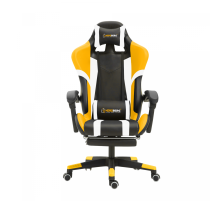 Herzberg HG-8083: Tri-color Gaming and Office Chair with Linear Accent Yellow