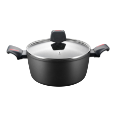 Royalty Line RL-FTN24: 24cm Die-Cast Greblon Marble Coated Casserole - 4.5L