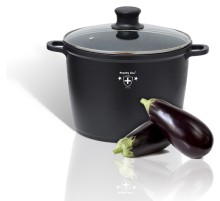 Royalty Line RL-AD28M: Marble Coated Casserole With Glass Lid - 28cm