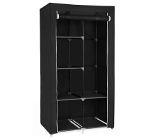 Herzberg HG-8010: Storage Wardrobe - Small Black