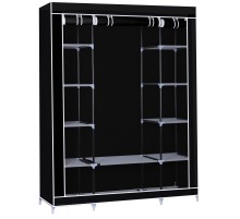 Herzberg HG-8009: Storage Wardrobe - Large Black