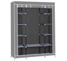 Herzberg HG-8009: Storage Wardrobe - Large Gray