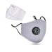 PM2.5M: Washable Cotton Mask w/ 2 Activated Carbon Filters Gray