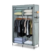 Herzberg HG-8012: Storage Wardrobe Gray