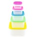 Herzberg HG-SFS5N1: 5-in-1 Square Food Storage Container Set