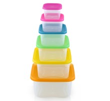 Herzberg 6-in-1 Square Food Storage Container Set