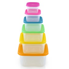Herzberg 6-in-1 Square Food Storage Container Set Herzberg 6-in-1 Square Food Storage Container Set