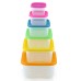 Herzberg 6-in-1 Square Food Storage Container Set