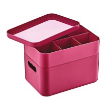 Herzberg HG-OKY676: 2 Layer Multipurpose Organizer Box Pink