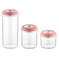 Herzberg Vacuum Storage Jar Set Pink