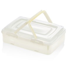 Herzberg HG-L719: Single-Tier Takeaway Pastry Carrying Box Ivory