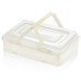 Herzberg HG-L719: Single-Tier Takeaway Pastry Carrying Box Ivory