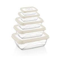 Herzberg 5 Pieces Bio Saver Box Set Ivory