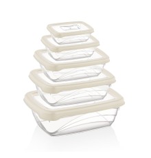 Herzberg 5 Pieces Bio Saver Box Set Ivory