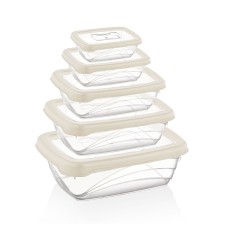 Herzberg 5 Pieces Bio Saver Box Set Ivory