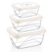 Herzberg 3 Pieces Extra Deep Bio Saver Box Set Ivory