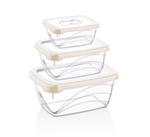Herzberg 3 Pieces Extra Deep Bio Saver Box Set Ivory
