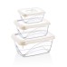 Herzberg 3 Pieces Extra Deep Bio Saver Box Set Ivory