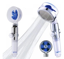 Herzberg Turbo Charger Showerhead - Matte Blue