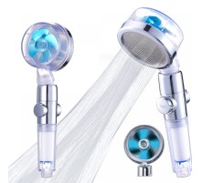 Herzberg Turbo Charger Showerhead Blue