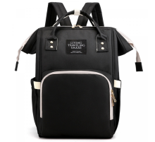 Herzberg HG-03190: Multifunction Mommy Diaper and Baby Bottle Bag - Black