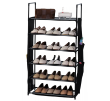 Herzberg HG-03329: 6 Layer Storage Shoe Rack (47x100cm) - Black