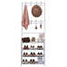 Herzberg 4-Tier Entryway Coat Rack and Hallway Storage Rack Organizer - 60x153cm