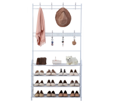 Herzberg 4-Tier Entryway Coat Rack and Hallway Storage Rack Organizer - 80x153cm