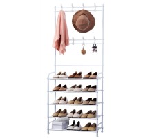 Herzberg 4-Tier Entryway Coat Rack and Hallway Storage Rack Organizer - 60x170cm