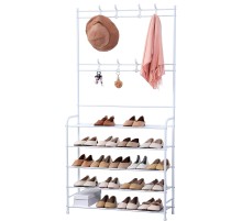 Herzberg 4-Tier Entryway Coat Rack and Hallway Storage Rack Organizer - 80x170cm