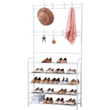 Herzberg 4-Tier Entryway Coat Rack and Hallway Storage Rack Organizer - 80x170cm