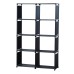 Herzberg HG-03343: 8-Layer Multi-purpose Bookshelf and Storage Rack (85x125cm) - Black