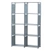 Herzberg HG-03626: 8-Layer Multi-purpose Bookshelf and Storage Rack (85x125cm) - Grey