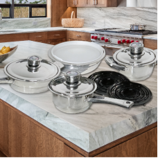 Bachmayer BM-1601: 16 Pieces Stainless Steel Cookware Set Bachmayer BM-1601: 16 Pieces Stainless Steel Cookware Set