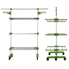 Herzberg 3-Tier Clothes Laundry Drying Rack White Herzberg 3-Tier Clothes Laundry Drying Rack White