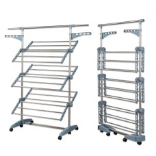 Herzberg 3-Tier Clothes Laundry Drying Rack White Herzberg 3-Tier Clothes Laundry Drying Rack White