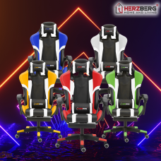 Herzberg HG-8083: Tri-color Gaming and Office Chair with Linear Accent Blue Herzberg HG-8083: Tri-color Gaming and Office Chair with Linear Accent Blue