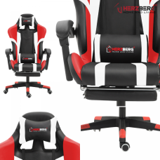 Herzberg HG-8083: Tri-color Gaming and Office Chair with Linear Accent Blue Herzberg HG-8083: Tri-color Gaming and Office Chair with Linear Accent Blue