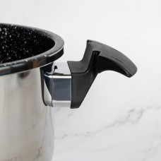 Royalty Line RL-24PS6LM: 24cm Marble Coated Pressure Cooker - 6L