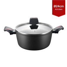 Royalty Line RL-FTN24: 24cm Die-Cast Greblon Marble Coated Casserole - 4.5L Royalty Line RL-FTN24: 24cm Die-Cast Greblon Marble Coated Casserole - 4.5L
