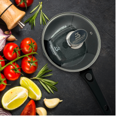Eisenbach EB-MSP02: Aluminum Greblon Marble Coated Sauce Pan Set - 16cm,18cm,20cm Eisenbach EB-MSP02: Aluminum Greblon Marble Coated Sauce Pan Set - 16cm,18cm,20cm