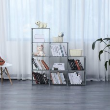Herzberg HG-03633: 9-Layer Staircase Shelf Book Cabinet Storage Rack (125x125cm) - Grey Herzberg HG-03633: 9-Layer Staircase Shelf Book Cabinet Storage Rack (125x125cm) - Grey
