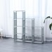 Herzberg HG-03633: 9-Layer Staircase Shelf Book Cabinet Storage Rack (125x125cm) - Grey