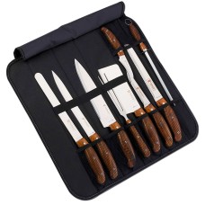Royalty Line RL-K9C: 9-Piece Knife Set with Oxford Fabric Case