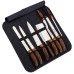 Royalty Line RL-K9C: 9-Piece Knife Set with Oxford Fabric Case