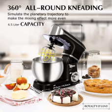 Royalty Line PKM-1900.7: Stand Mixer- 1900W Silver